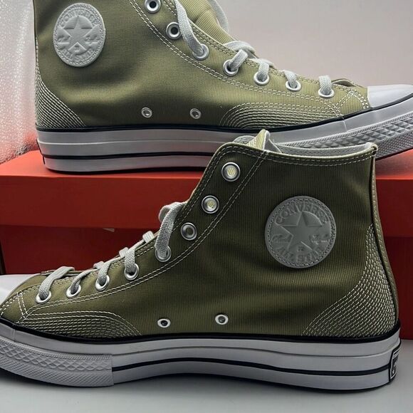 Converse Chuck 70 Multi-Stitch Hi Shoes A07435C Mossy Sloth Green NWB Men 11.5 - Picture 1 of 10